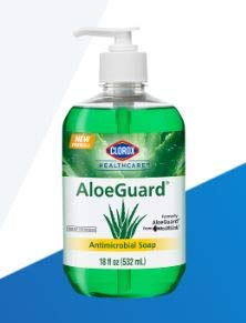 Healthlink AloeGuard 7760 - Moisturizing Antimicrobial Soap, 0.75% Strength PCMX (Chloroxylenol), Floral Scent, Pump Bottle - 18 oz., Pack of 3
