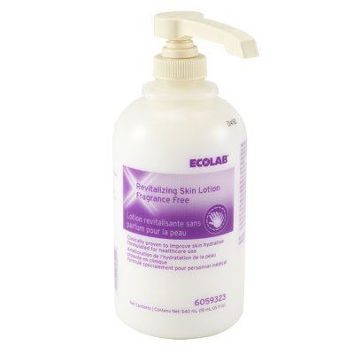 EcoLab Ecolab 6059323 - Hand & Body Moisturizer, Skin Revitalizing Lotion, Unscented, Pump Bottle - 540 ml., Pack of 2