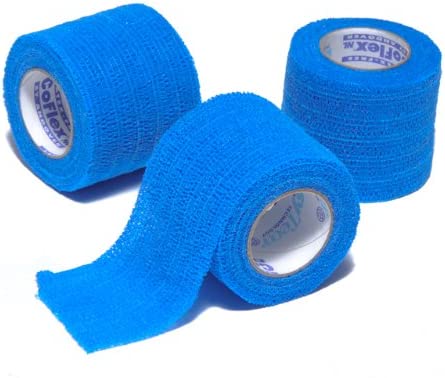 Andover CoFlex NL Cohesive Bandage 5300BL - Self-Adherent Closure, 12 Lbs. Tensile Strength, Elastic, NonSterile, Blue - 3" x 5 yard, Pack of 3