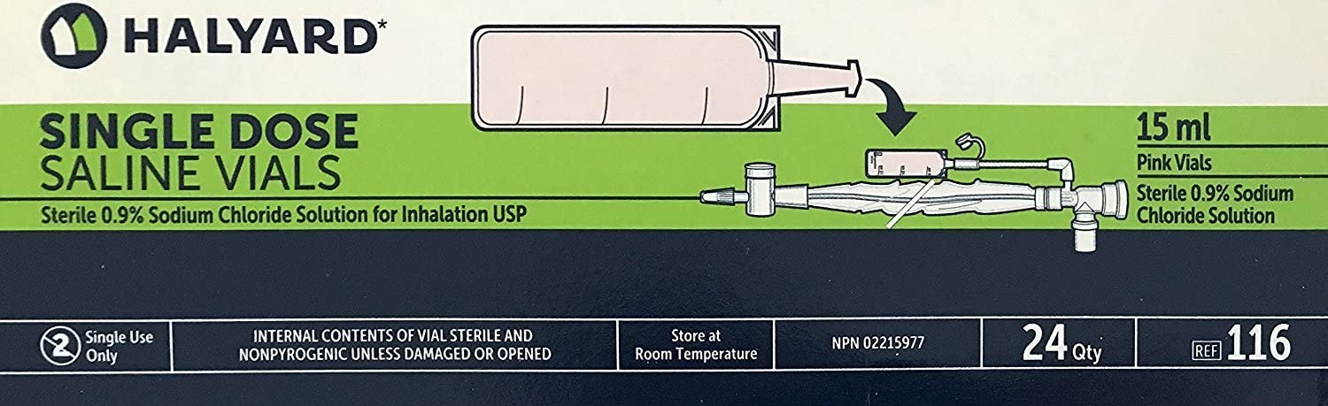 Avanos Sterile Saline BAA116 - Saline Irrigating Solution, Vial - 15 ml, Pack of 24