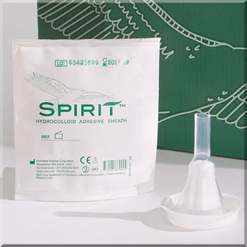 Bard Spirit 1 Male External Catheter 35104 - Single Patient Use, Self-Adhesive Seal, Hydrocolloid Silicone, NonSterile, Standard Type, Large - 36 mm, Pack of 10