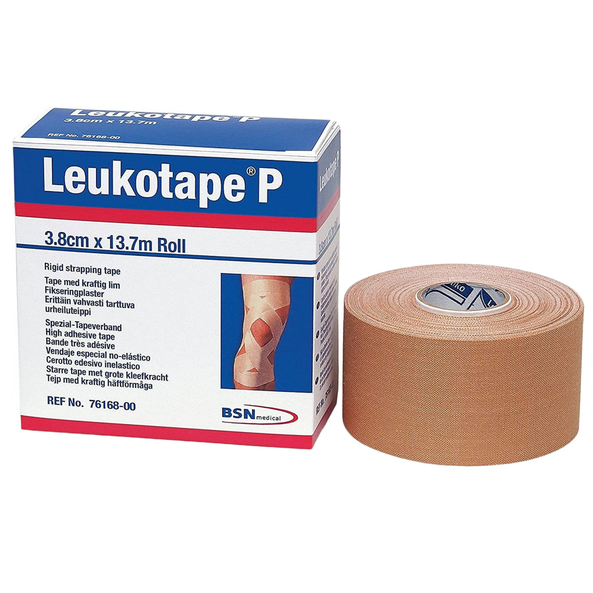 BSN Leukotape P Orthopedic Corrective Tape 76168 - Zinc Oxide Adhesive, NonSterile, Beige - 12 to 24 Yard Length, 1 1/2&quot; x 15 Yard, One Roll