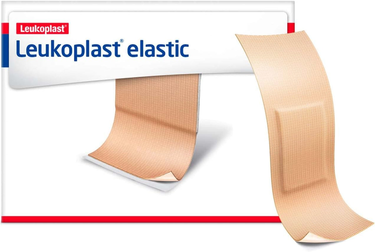 BSN Leukoplast Elastic Adhesive Strip 7645606 - Cross-Elastic Material,  Sterile, Rectangle, Tan - 1&quot; x 3&quot; Pad, Pack of 100