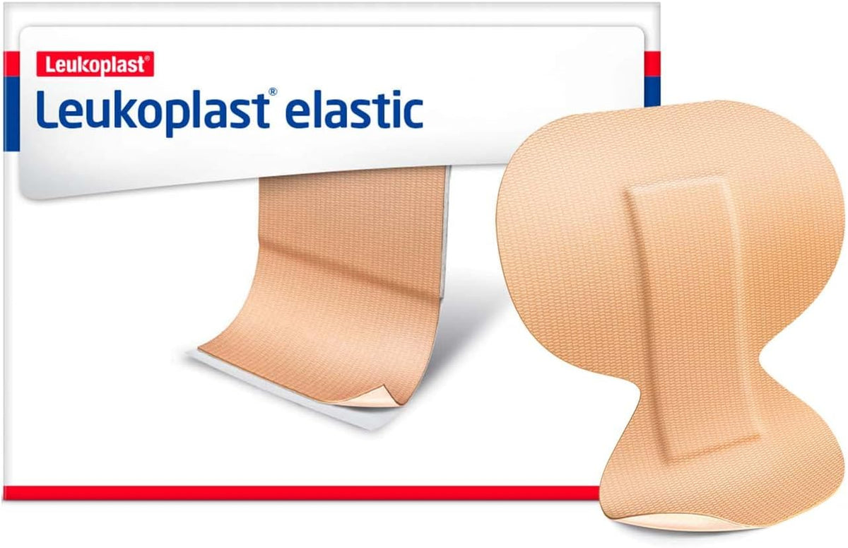BSN Leukoplast Elastic Adhesive Strip 7645608 - Fabric Material, Sterile, Small Fingertip Shape, Tan - 1 1/2&quot; x 2 1/2&quot; Pad, Pack of 100