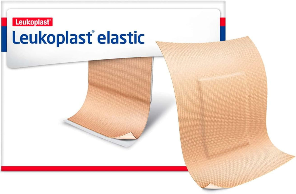BSN Leukoplast Elastic Adhesive Strip 7645610 - Cross-Elastic Material, Sterile, Rectangle, Tan - 2&quot; x 3&quot; Pad, Pack of 50