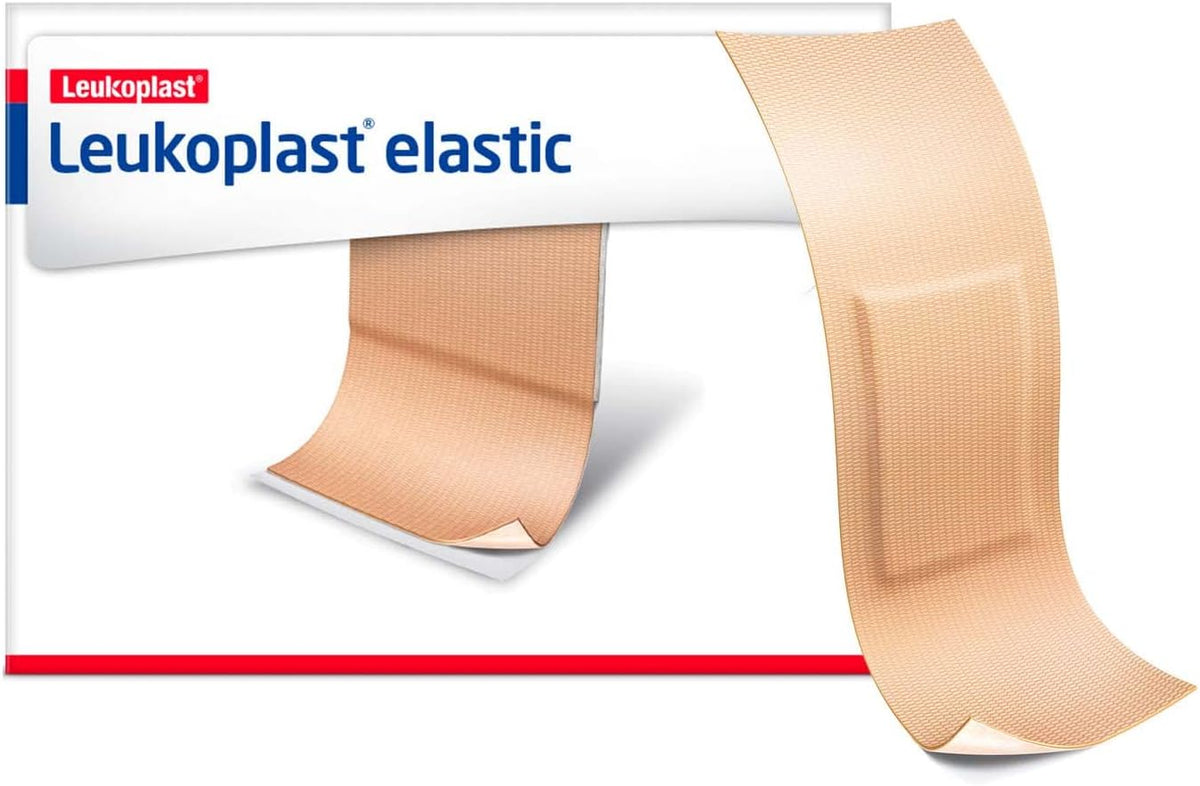 BSN Leukoplast Elastic Adhesive Strip 7645617 - Cros-Elastic Material,  Sterile, Rectangle, Tan - 3/4&quot; x 3&quot; Pad, Pack of 100