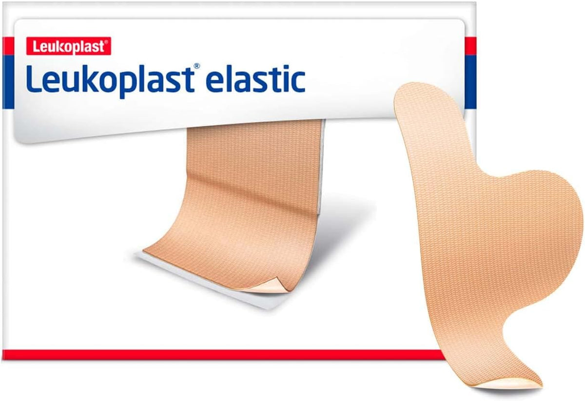 BSN Leukoplast Elastic Adhesive Strip 7645618 - Fabric Material, NonSterile, Toe Shield, Tan - 1 3/8&quot; x 2 1/2&quot; Pad, Pack of 100