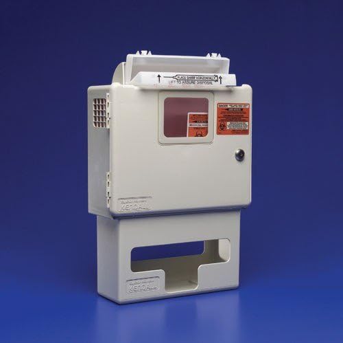 Cardinal In-Room Sharps Container Cabinet / Wall Enclosure 8556H - Wall Mount, Plastic, Locking, Ivory - 24 1/4&quot;H x 4 1/2&quot;D x 13&quot;W, One Unit