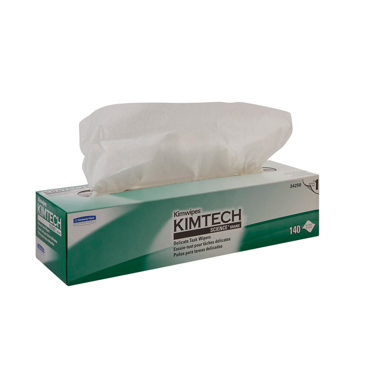 Kimberly Clark Kimtech Science Kimwipes Delicate Task Wipe 34256 - 1 Ply Tissue, NonSterile, Light Duty, Whte, disposable - 14 7/10&quot; x 16 3/5&quot;, Box of 140 Wipes