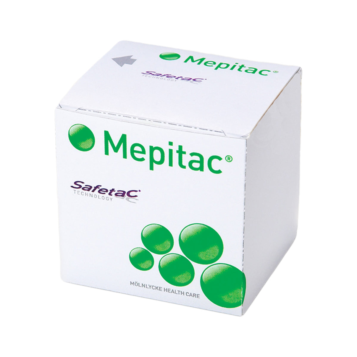 Molnlycke Mepitac Medical Tape 298400 - Silicone, NonSterile, Moisture Proof, Breathable, Tan, Roll - 1 1/2&quot; x 59&quot;, Box of 5