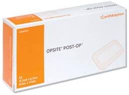 Smith & Nephew OpSite Post Op 66000712 - Transparent Waterproof Film Dressing With Highly Absorbent Pad, Sterile, Rectangle - 3 3/8" x 6 1/8", Box of 20