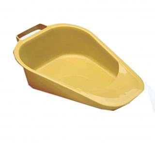 Medegen H100-05 - Fracture Bedpan, Female, 1.1 Quart / 1040 mL Volume Capacity, Gold Color, Single Patient Use,  Plastic - 13&quot; L x 9 1/4&quot; W x 3&quot; H Front x 1&quot; H Back, One Piece