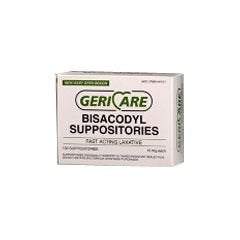 Geri-Care Bisacodyl Suppositories Fast Acting Stimulant Laxative