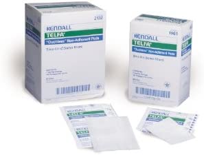 Covidien Cardinal Telfa Ouchless 1238 - Non-Adherent Dressing, Cotton, Sterile, Rectangle Shape, Without Border - 3" x 8", Box of 50