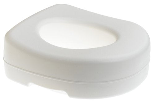 Carex Economy FGB302C0 - Raised Toilet Seat, 5 1/2" Height, 300 lbs. Weight Capacity, White, Plastic - 15" x 5" x 16", One Unit