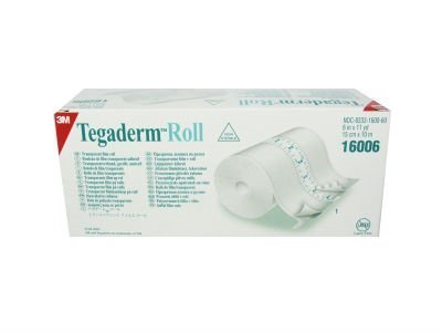 3M Tegaderm 16006 - Transparent Film Roll, Breathable Waterproof Adhesive Barrier, Cut to Size - 6 x 11 yards, One Roll