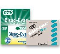 G &amp; W Laboratories Bisac-Evac 00713010901 - Laxative, 10 mg Strength Bisacodyl USP, 100 Suppository Per Box - One Box