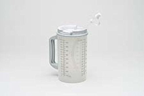 Medegen H206-01 - Insulated Pitcher, With Handle, With Graduations, Lid with Straw Access, Reusable - Translucent Color - 32 oz., One Piece