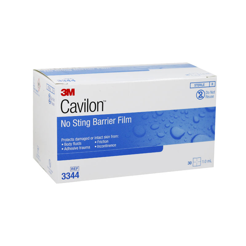 3M Cavilon No-sting Barrier Film 3344 - Transparent Barrier Film, Alcohol-Free, Hypoallergenic Wipes - 1 ml, 4 Boxes of 30 (120 Wipes)