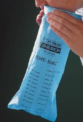 McKesson 16-EB40FLOZ - Emesis Vomit Bag, Twist Closure, Latex-Free, 40 oz. Capacity, Blue - 6 1/2" x 15", Pack of 24