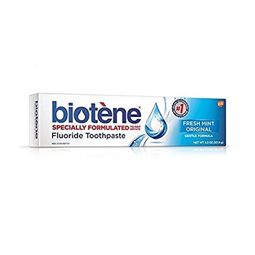Biotene 00135055701 - Dry Mouth Flouride Toothpaste, Fresh Mint Flavor, Tube - 4.3 oz., Pack of 2