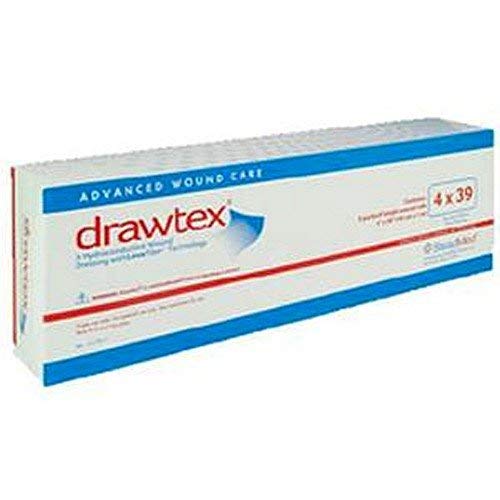 SteadMed Drawtex 00306 - Hydroconductive Wound Dressing, Leva Fiber, Sterile, White - 4" x 39", One Roll