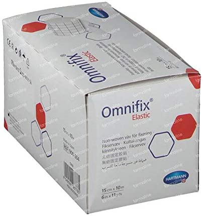 Hartmann Omnifix Elastic 900604 - Dressing Retention Tape With Liner, Skin Friendly, Nonwoven, NonSterile, White - 6&quot; x 11 yards, One Roll