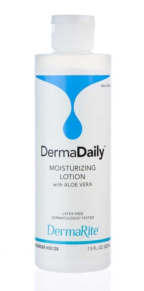 Dermarite Industries Dermadaily 00128 - Hand And Body Moisturizer With Aloe Vera, Scented Lotion, Latex Free Bottle - 7.5 oz., One Bottle