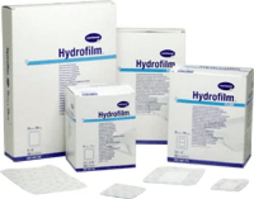 Hartmann Hydrofilm 685757 - Transparent Film Dressing, 4 Tab Delivery, Without Label, Adhesive / Film, Latex-Free, Hypoallergenic, Sterile, Rectangle Shape - 4&quot; x 5&quot;, Box of 10