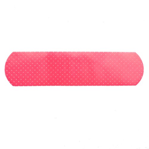 Bandage Stat Strip - Adhesive Bandage Strip, Pink Color, Sterile, Sheer - 3/4&quot; x 3&quot;, Box of 100
