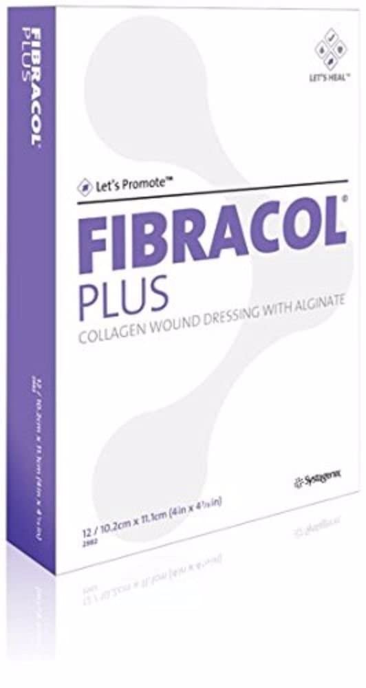 3M Systagenix Fibracol Plus 2981 - Collagen Wound Dressing With Alginate, Without Border, Sterile, White, Square - 2&quot; x 2&quot;, Box of 12