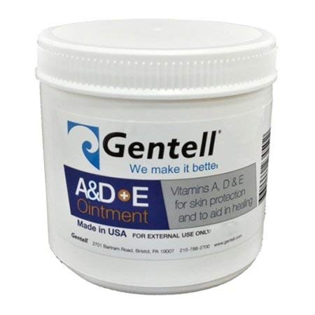 Gentell A&D+E 23460 - Skin Protectant, Ointment, First Aid, Medicinal Scent, Jar - 16 oz., One Jar