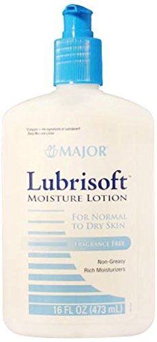 Major Pharmaceuticals Lubrisoft 00904530016 - Hand and Body Moisturizer, Unscented Lotion, Pump Bottle - 16 oz., One Bottle