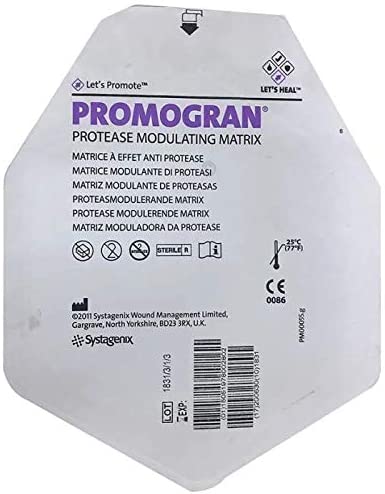 3M Systagenix Promogran Matrix PG019 - Collagen Dressing, Without Border, Collagen / (ORC) Oxidized Regenerated Cellulose, Sterile, White, Hexagon - 19 1/10&quot; x 19 1/10&quot;, One Dressing