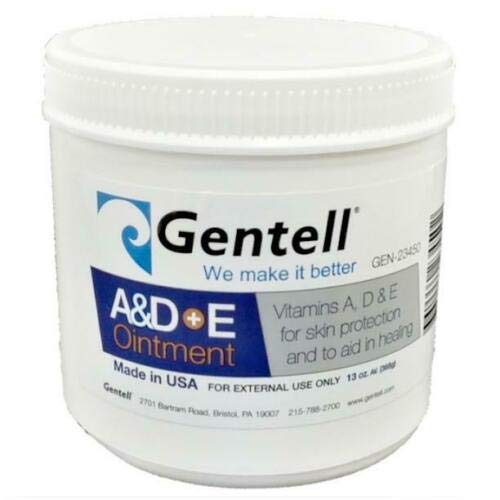 Gentell 23450C - A &amp; D Plus E Ointment, Skin Protectant, Seals Out Wetness, Helps Prevent Baby Diaper Rash, Medicinal Scent, Jar - 13 oz., One Jar