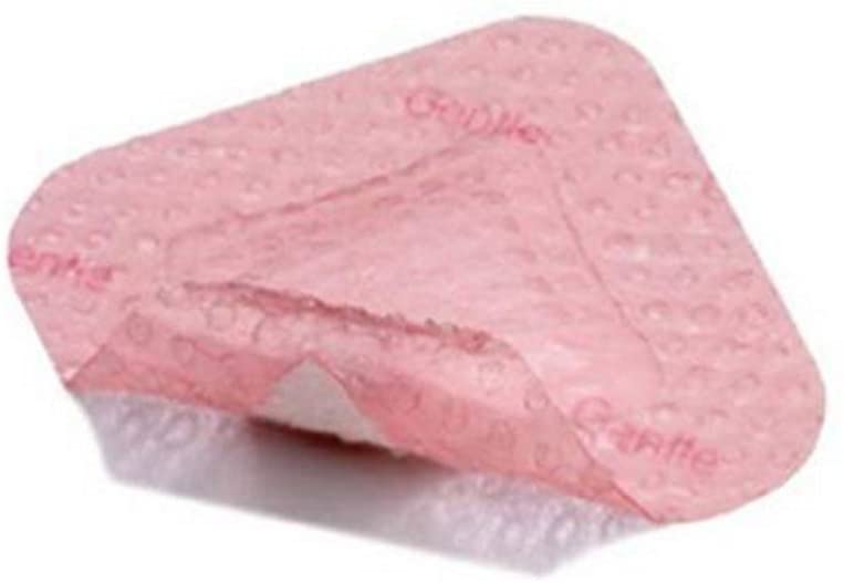 Smith &amp; Nephew Allevyn Gentle Border Lite 66800836 - Thin Silicone Foam Dressing, Silicone Gel Adhesive With Border, Film Backing, Sterile, Square, Pink - 2 1/8&quot; x 4 3/4&quot;, Box of 10