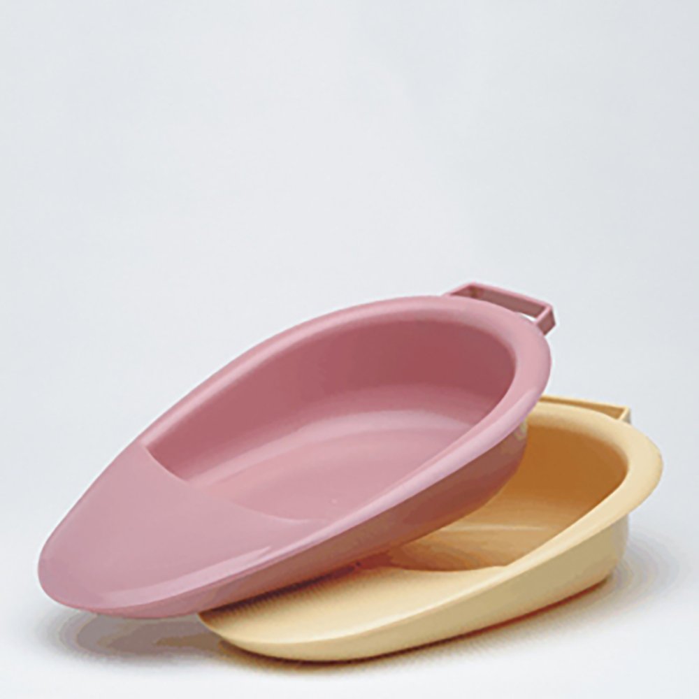 Medegen H101-05 - Fracture Bedpan, Female, 2.5 Quart / 2366 mL Volume Capacity, Gold Color, Single Patient Use,  Plastic - 17&quot; L x 10.6&quot; W x 4.1&quot; H Front x 0.9&quot; H Back, One Piece
