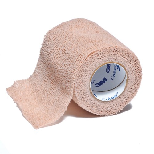 3M Coban Self-Adherent Wrap 1582 - Elastic, Lightweight, Breathable, Beige Compression Wrap - 2&quot; x 5 yards, One Roll