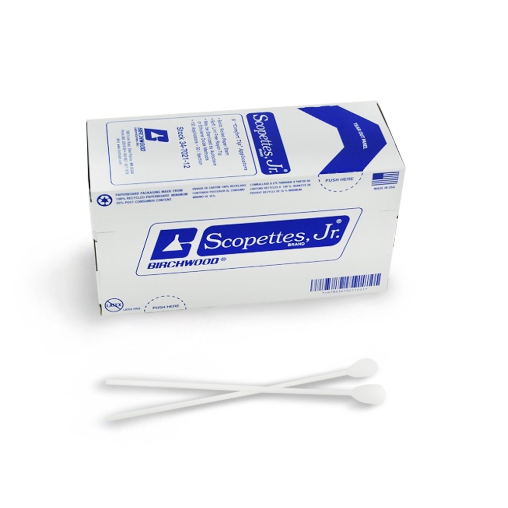Scopettes Jr. 34-7021-12 - OB/GYN Swab, NonSterile, Large Swab Tip - 8" Length, Box of 100