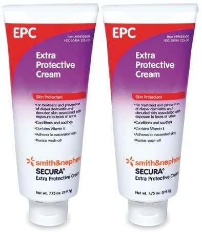 Smith &amp; Nephew Secura Extra Protective 59432500 - Skin Protectant Cream, 30% Strength Zinc Oxide, Scented, Tube - 7.75 oz., Pack of 2