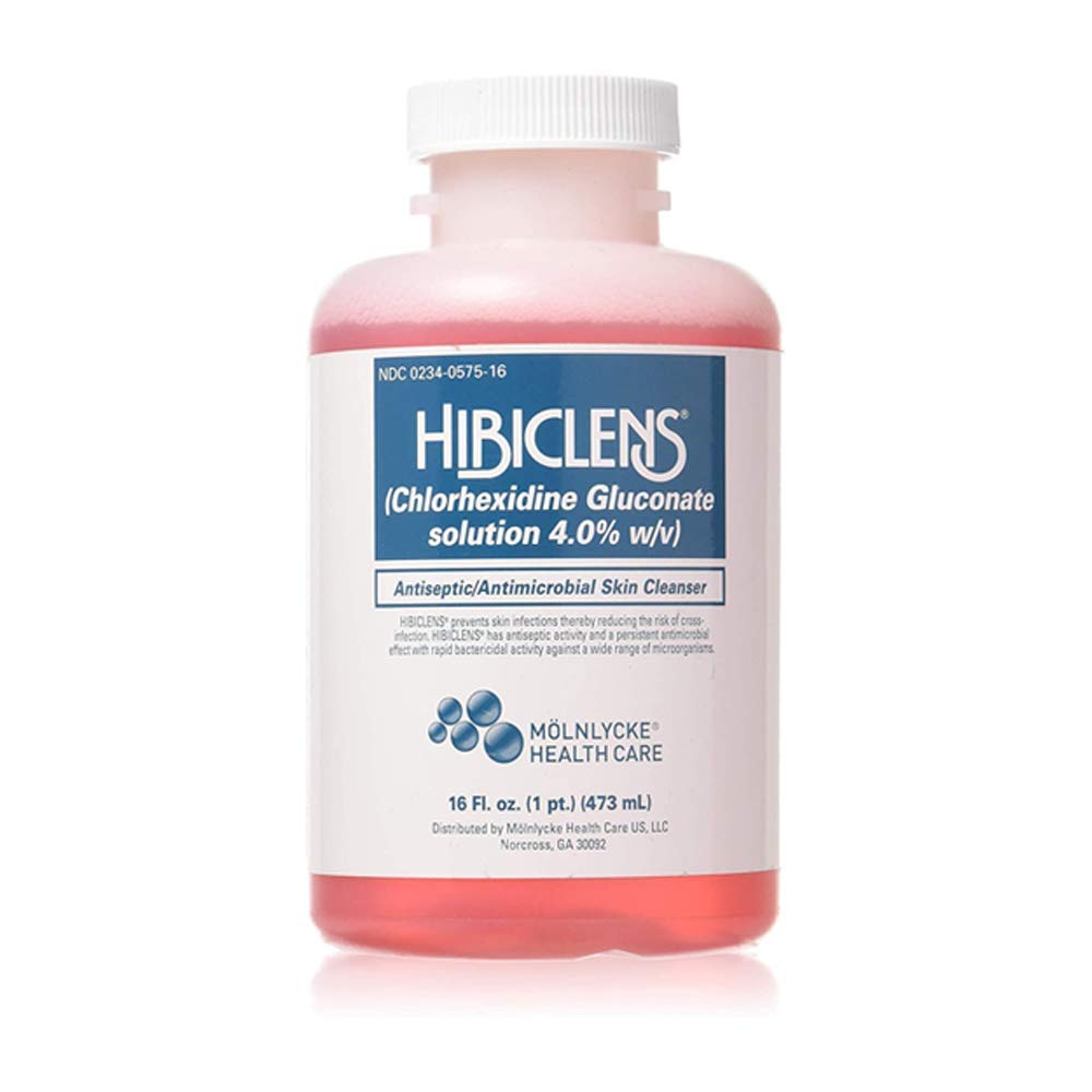 Molnlycke Hibiclens 57516 - Antiseptic / Antimicrobial Skin Cleanser, 4% Strength CHG (Chlorhexidine Gluconate), NonSterile, Liquid, Pump Bottle - 16 oz., One Bottle