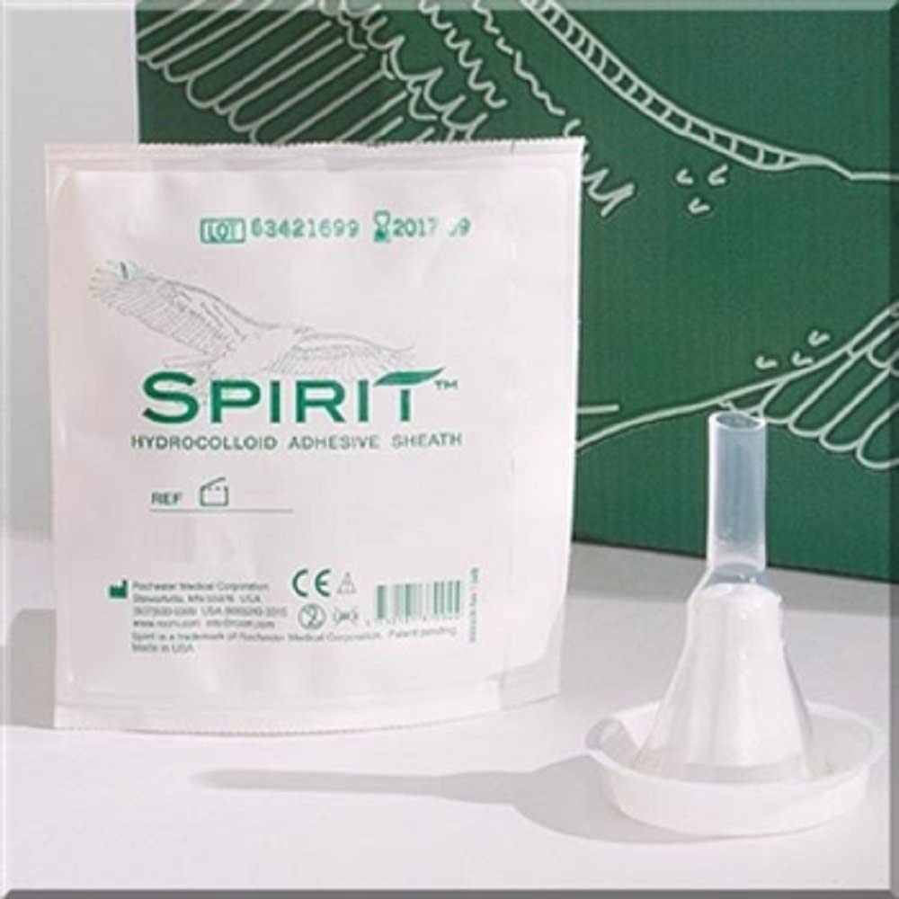 Bard SPIRIT 1 Male External Catheter 35302 - Self-Adhesive Seal, HydroColloid Silicone - 29 mm Medium, Pack of 30