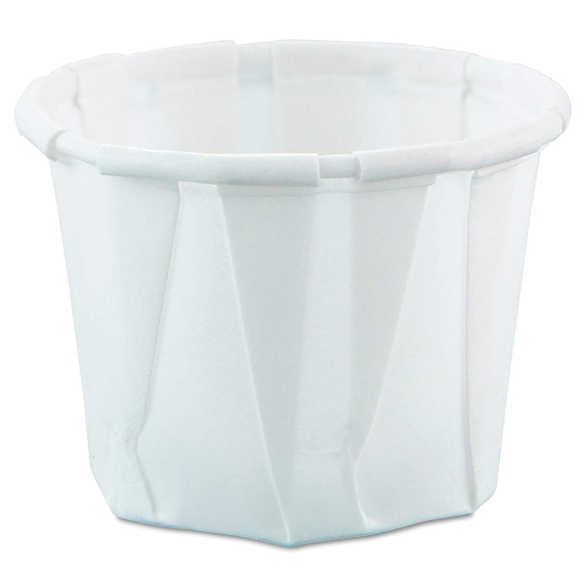 Solo 050-2050 - White Paper Souffle Portion Cups, Pleated, For Hot / Cold Liquids, Jello Shot, Disposable - 0.5 oz., Pack of 250
