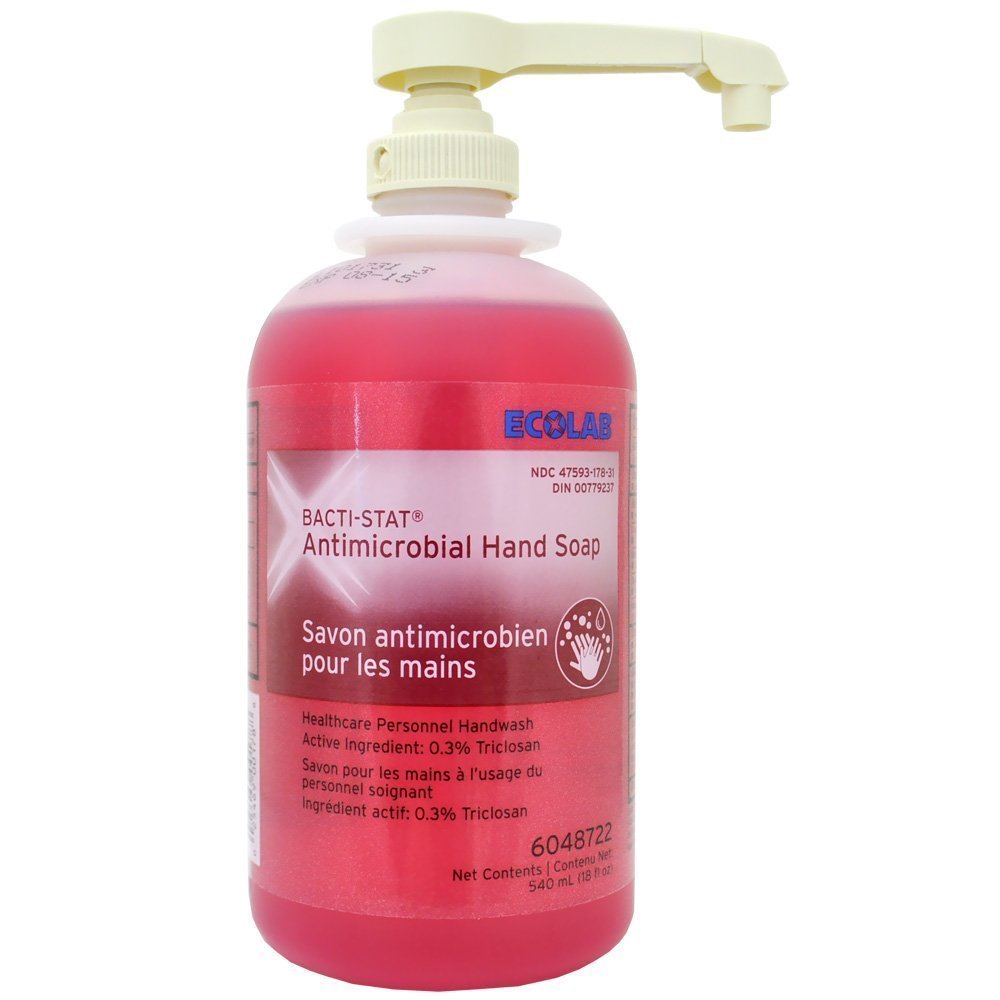 EcoLab Medi-Stat 6000033 - Antimicrobial Soap, Floral Scent, Liquid, Pump Bottle - 18 oz., One Bottle