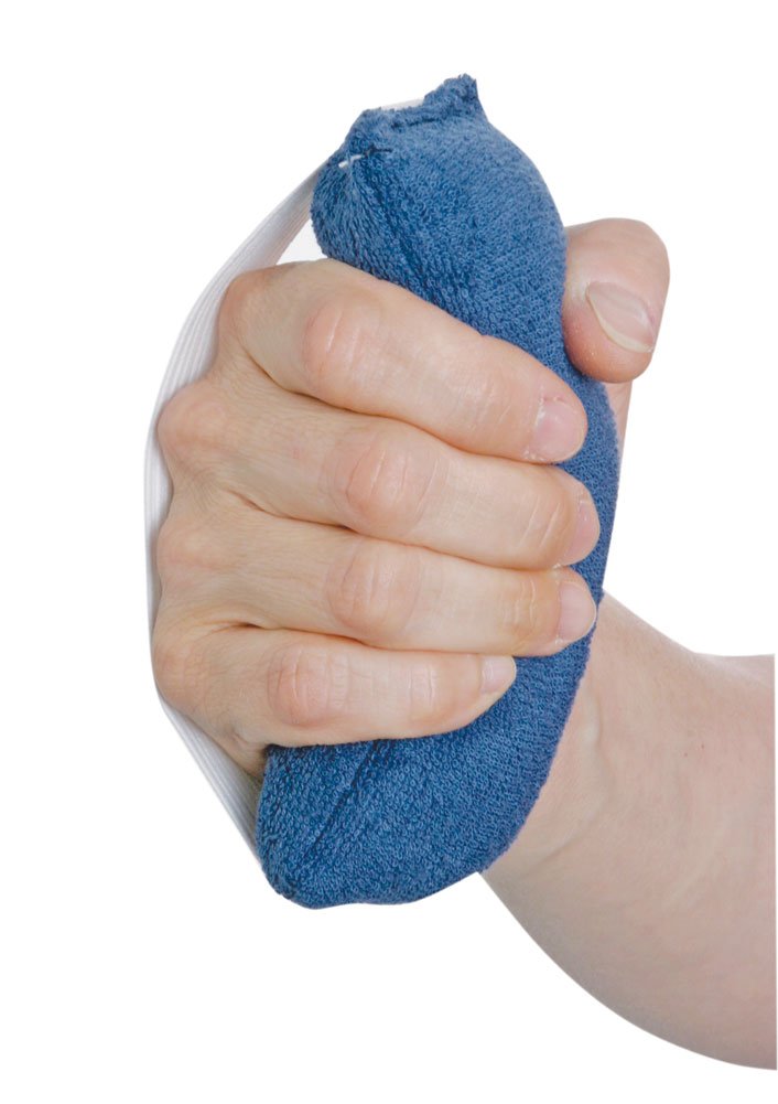 Posey Palm Grip 6508 - Hand Exerciser, Terry Cloth / Elastic, Soft Resistance, Navy Blue - 5&quot; x 3&quot;, One Unit