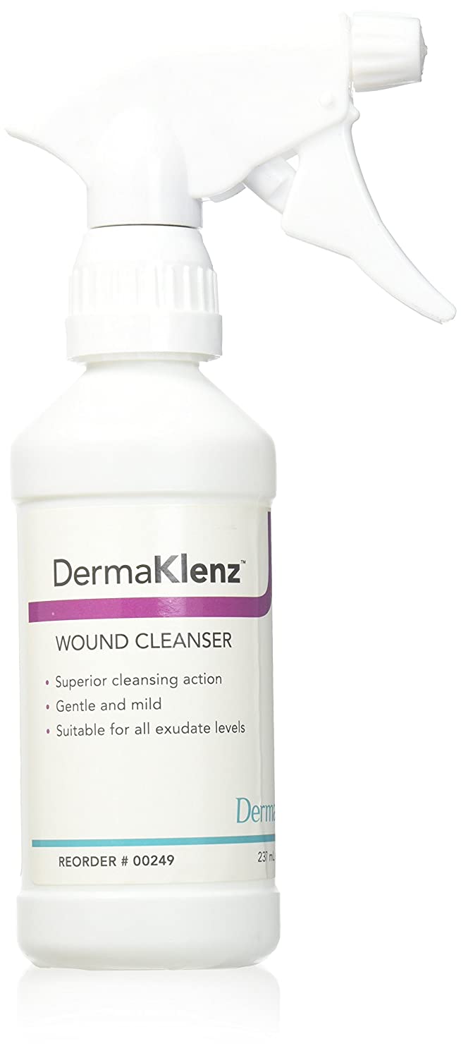 Dermarite Industries DermaKlenz 00249 - Mild Wound Cleanser With Zinc Acetate, No Rinse, Detergent Free, Latex Free, NonSterile, Spray Bottle - 8 oz., One Bottle