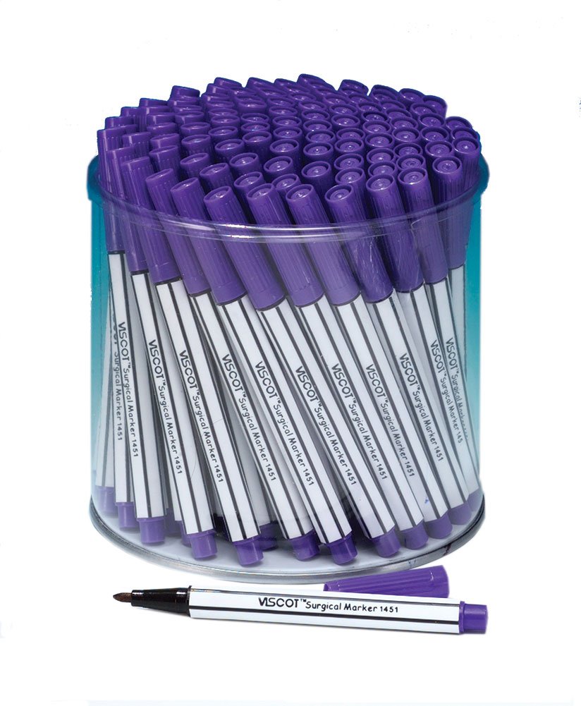 Viscot Mini 1451-1000 - Skin Marker, Fine / Regular Tip, NonSterile, Gentian Violet - Box of 100
