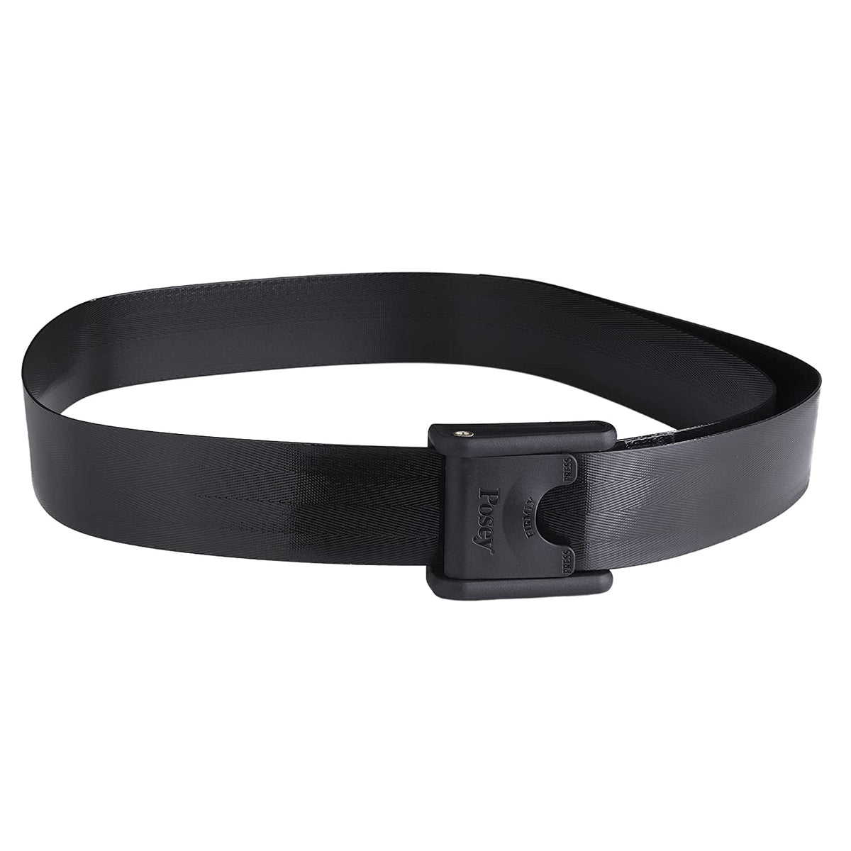 Posey EZ Clean 6546 - Gait Belt, Nylon, Spring Loaded Self-Locking Buckle, Fits Up To 58&quot; Waist, Black - 60&quot; x 2&quot;, One Belt