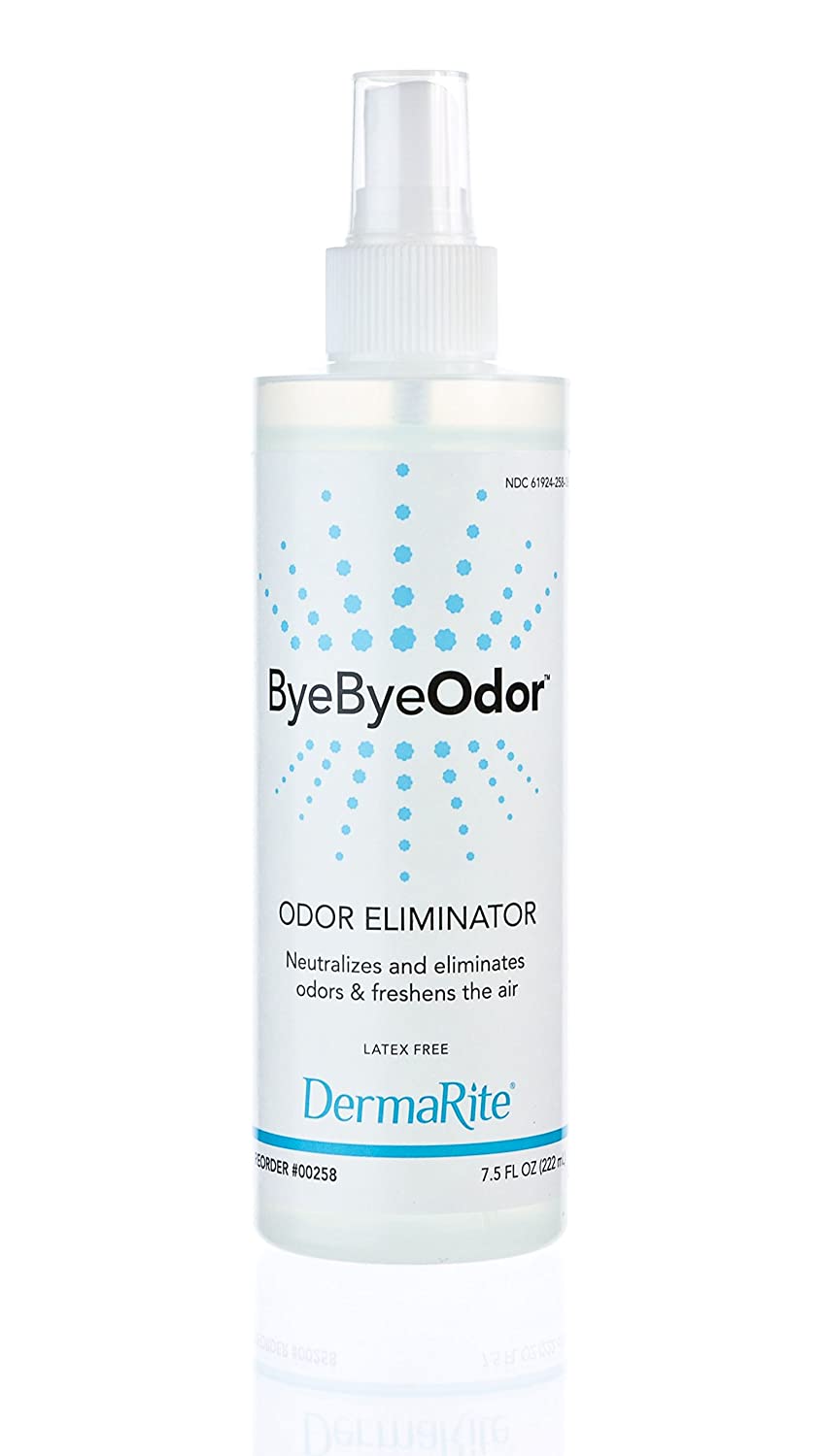 Dermarite Industries ByeByeOdor 00258 - Deodorizer, Odor Eliminator, Fruit Scent, Liquid, Pump Spray - 7.5 oz., One Bottle