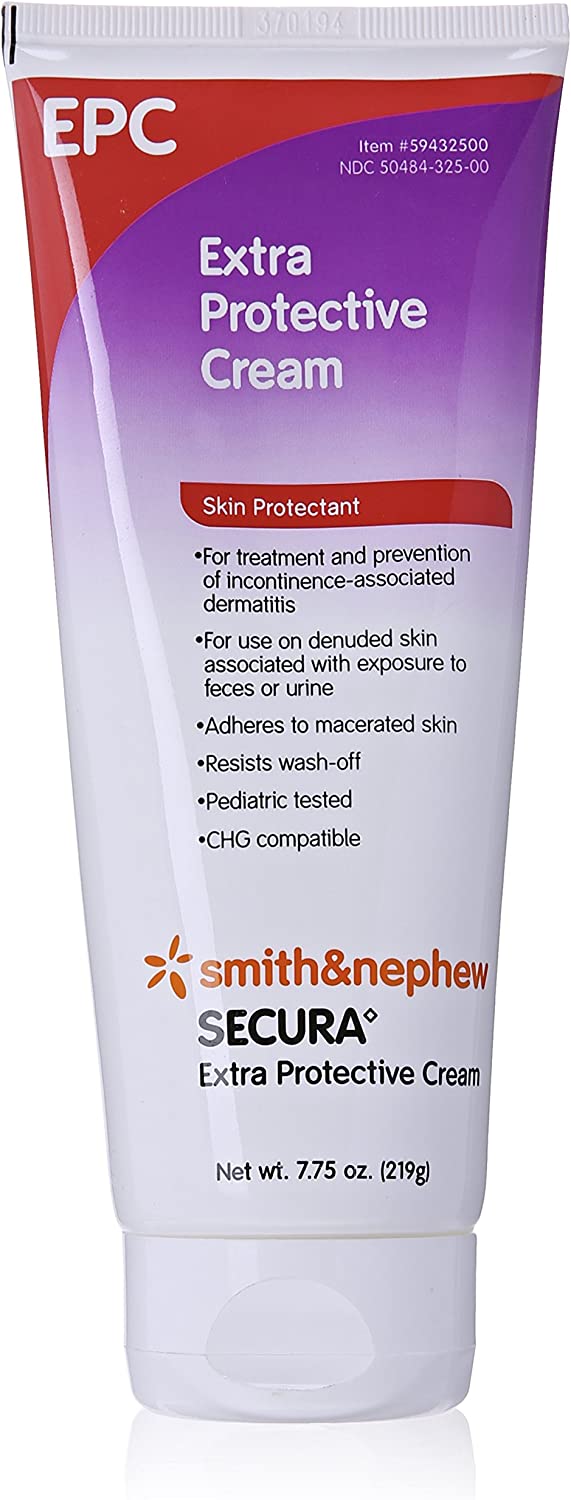 Smith &amp; Nephew Secura Extra Protective 59432500 - Skin Protectant Cream, 30% Strength Zinc Oxide, Scented- 7.75 oz., One Tube